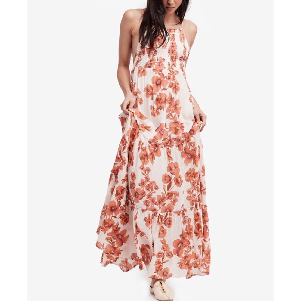 People garden party Floral Maxi Dress in Orange xs